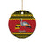 Uganda Christmas Ceramic Ornament Grey Crowned Crane With Flag Map - Wonder Print Shop