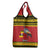 Uganda Christmas Grocery Bag Grey Crowned Crane With Flag Map