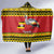 Uganda Christmas Hooded Blanket Grey Crowned Crane With Flag Map