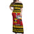 Uganda Christmas Off Shoulder Maxi Dress Grey Crowned Crane With Flag Map - Wonder Print Shop