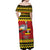 Uganda Christmas Off Shoulder Maxi Dress Grey Crowned Crane With Flag Map - Wonder Print Shop