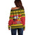 Uganda Christmas Off Shoulder Sweater Grey Crowned Crane With Flag Map - Wonder Print Shop