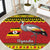 Uganda Christmas Round Carpet Grey Crowned Crane With Flag Map