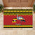 Uganda Christmas Rubber Doormat Grey Crowned Crane With Flag Map - Wonder Print Shop