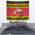 Uganda Christmas Tapestry Grey Crowned Crane With Flag Map