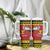 Uganda Christmas Tumbler With Handle Grey Crowned Crane With Flag Map LT15