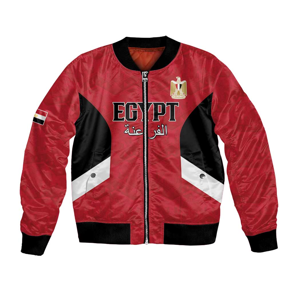 Custom Egypt Football Bomber Jacket Pharaohs Road To The World 2026 - Wonder Print Shop