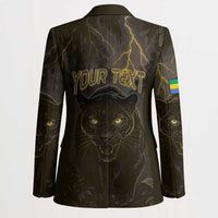 Custom Gabon Football Blazer Black Panther Thunder - Wonder Print Shop