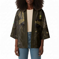 Custom Gabon Football Kimono Black Panther Thunder - Wonder Print Shop