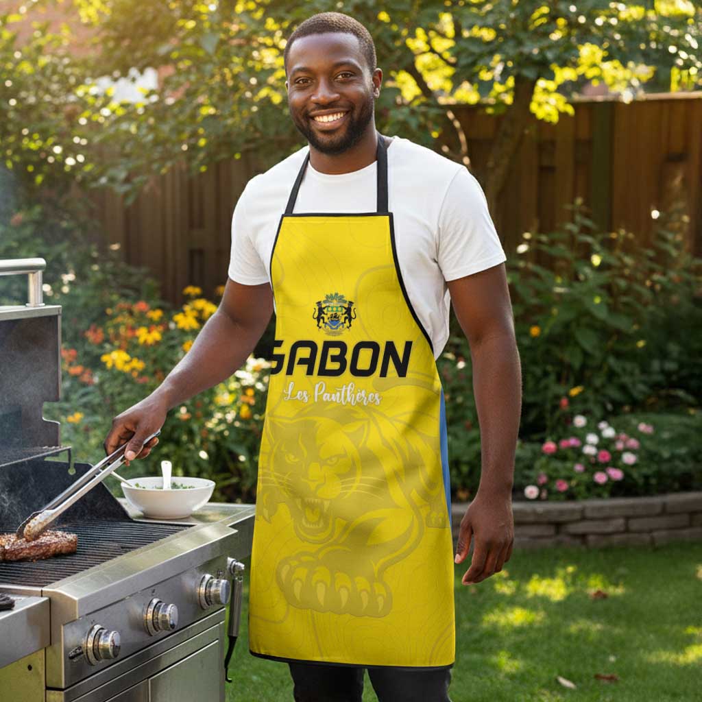 Gabon Football Apron Go Champions Les Pantheres - Wonder Print Shop