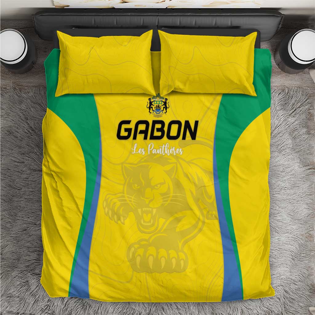 Gabon Football Bedding Set Go Champions Les Pantheres - Wonder Print Shop