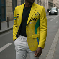 Custom Gabon Football Blazer Go Champions Les Pantheres - Wonder Print Shop