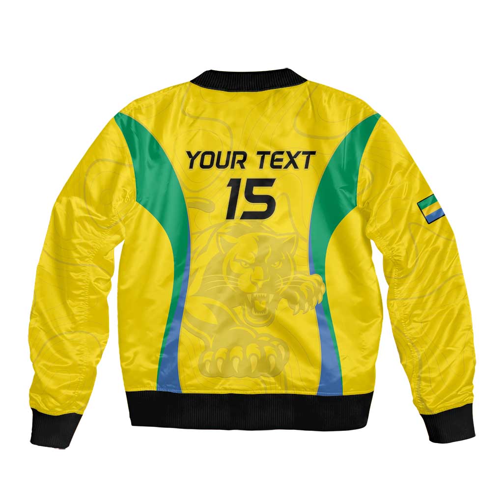 Custom Gabon Football Bomber Jacket Go Champions Les Pantheres - Wonder Print Shop