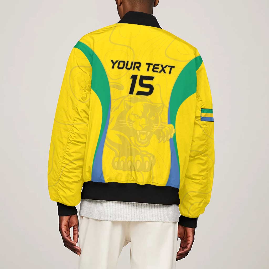 Custom Gabon Football Bomber Jacket Go Champions Les Pantheres - Wonder Print Shop