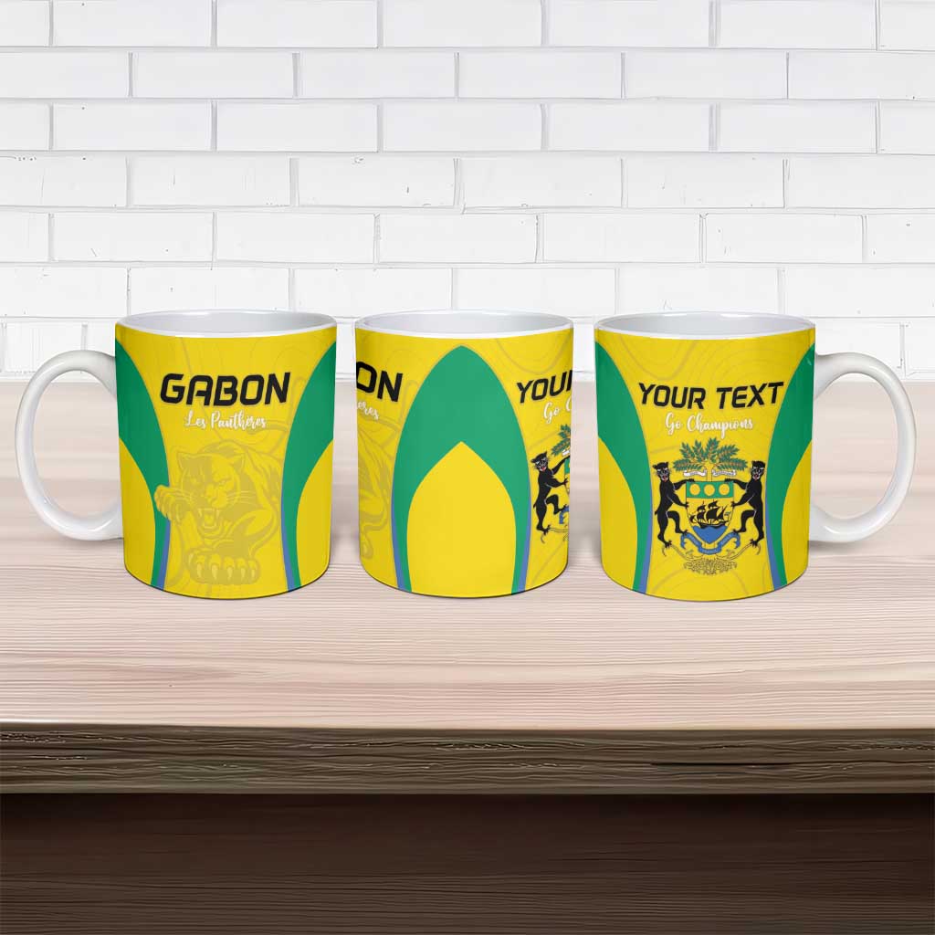 Custom Gabon Football Ceramic Mug Go Champions Les Pantheres - Wonder Print Shop