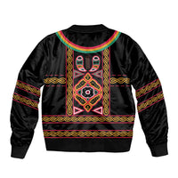 Cameroon Bamenda Bomber Jacket Toghu Traditional Pattern