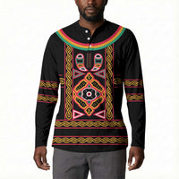 Cameroon Bamenda Button Sweatshirt Toghu Traditional Pattern