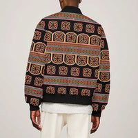 Bamenda Toghu Bomber Jacket Cameroon Traditional Pattern