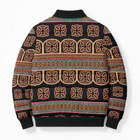 Bamenda Toghu Bomber Puffer Jacket Cameroon Traditional Pattern