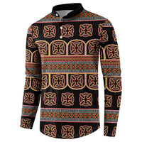 Bamenda Toghu Button Sweatshirt Cameroon Traditional Pattern