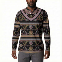 Cameroon Button Sweatshirt Toghu Pattern Heritage