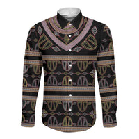 Cameroon Long Sleeve Button Shirt Toghu Pattern Heritage
