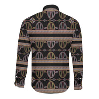 Cameroon Long Sleeve Button Shirt Toghu Pattern Heritage