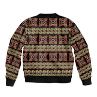 Cameroon Traditional Pattern Bomber Jacket Bamenda Royal Toghu