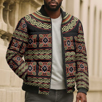 Cameroon Traditional Pattern Bomber Puffer Jacket Bamenda Royal Toghu