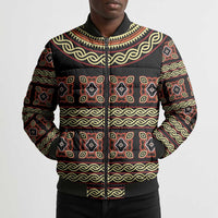 Cameroon Traditional Pattern Bomber Puffer Jacket Bamenda Royal Toghu