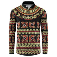 Cameroon Traditional Pattern Button Sweatshirt Bamenda Royal Toghu