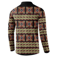 Cameroon Traditional Pattern Button Sweatshirt Bamenda Royal Toghu