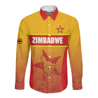 Zimbabwe Cricket Custom Long Sleeve Button Shirt Come On Chevrons