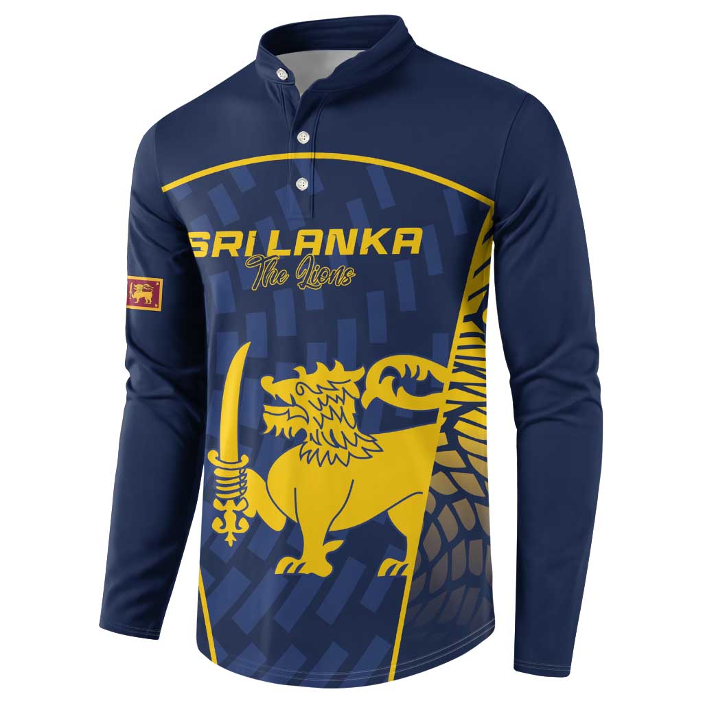 Custom Sri Lanka Cricket Button Sweatshirt Go Champions Lions