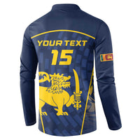 Custom Sri Lanka Cricket Button Sweatshirt Go Champions Lions