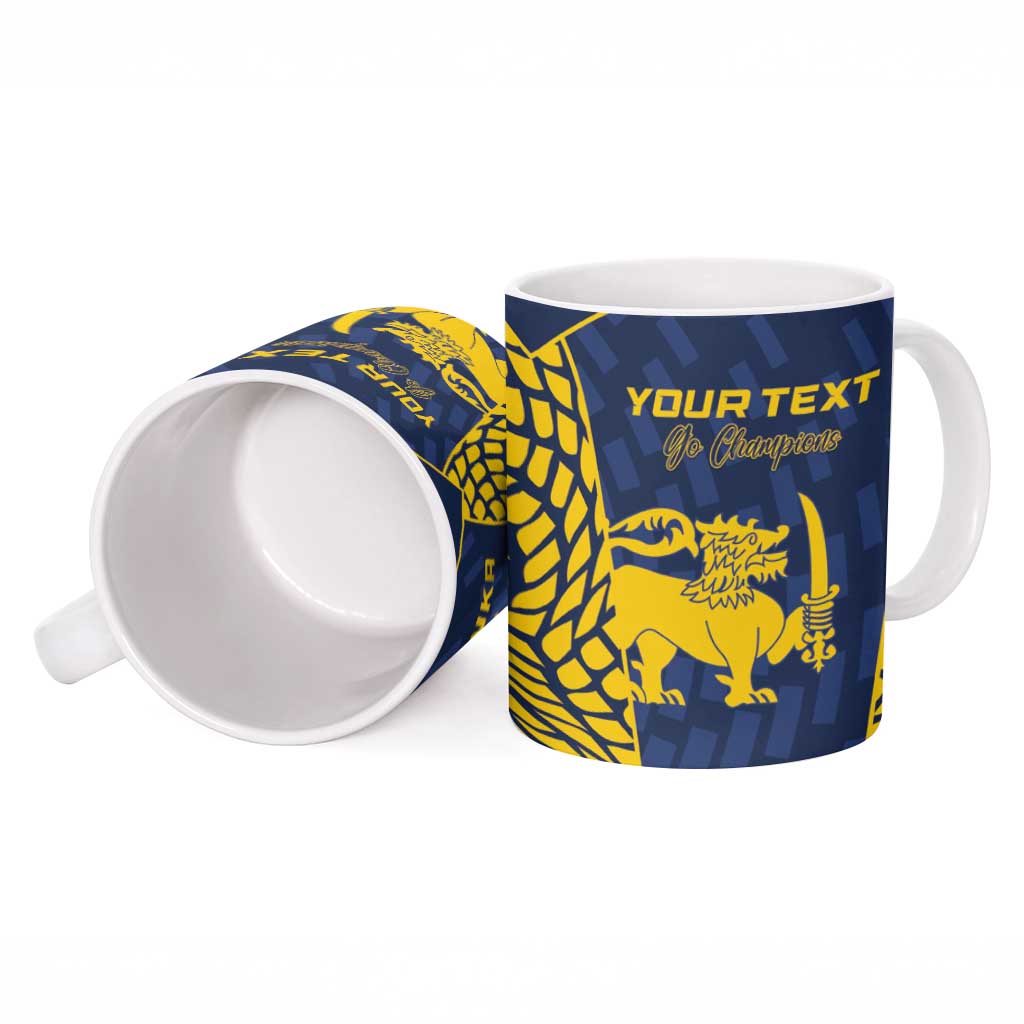 Custom Sri Lanka Cricket Ceramic Mug Go Champions Lions