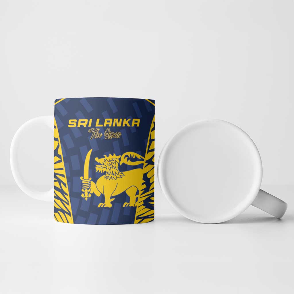 Custom Sri Lanka Cricket Ceramic Mug Go Champions Lions
