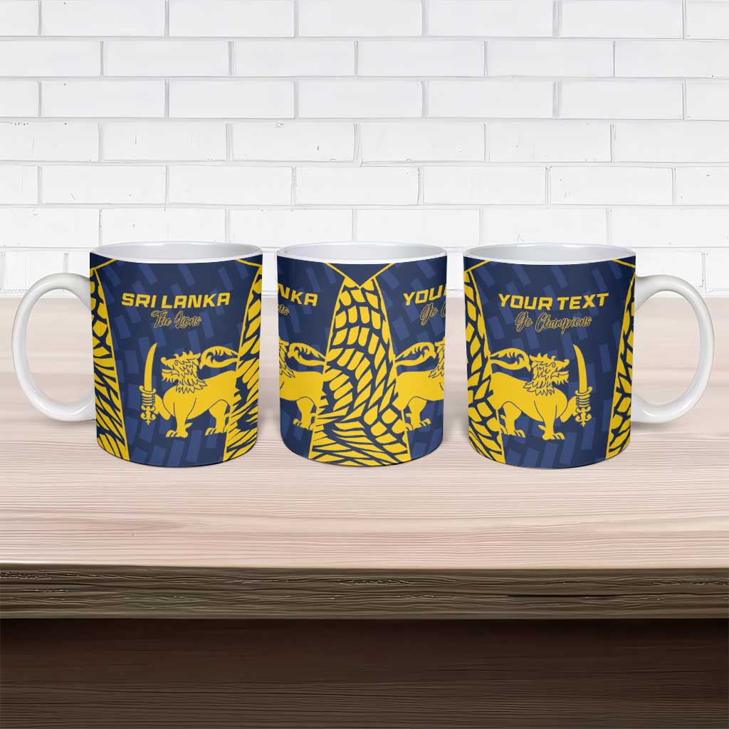 Custom Sri Lanka Cricket Ceramic Mug Go Champions Lions