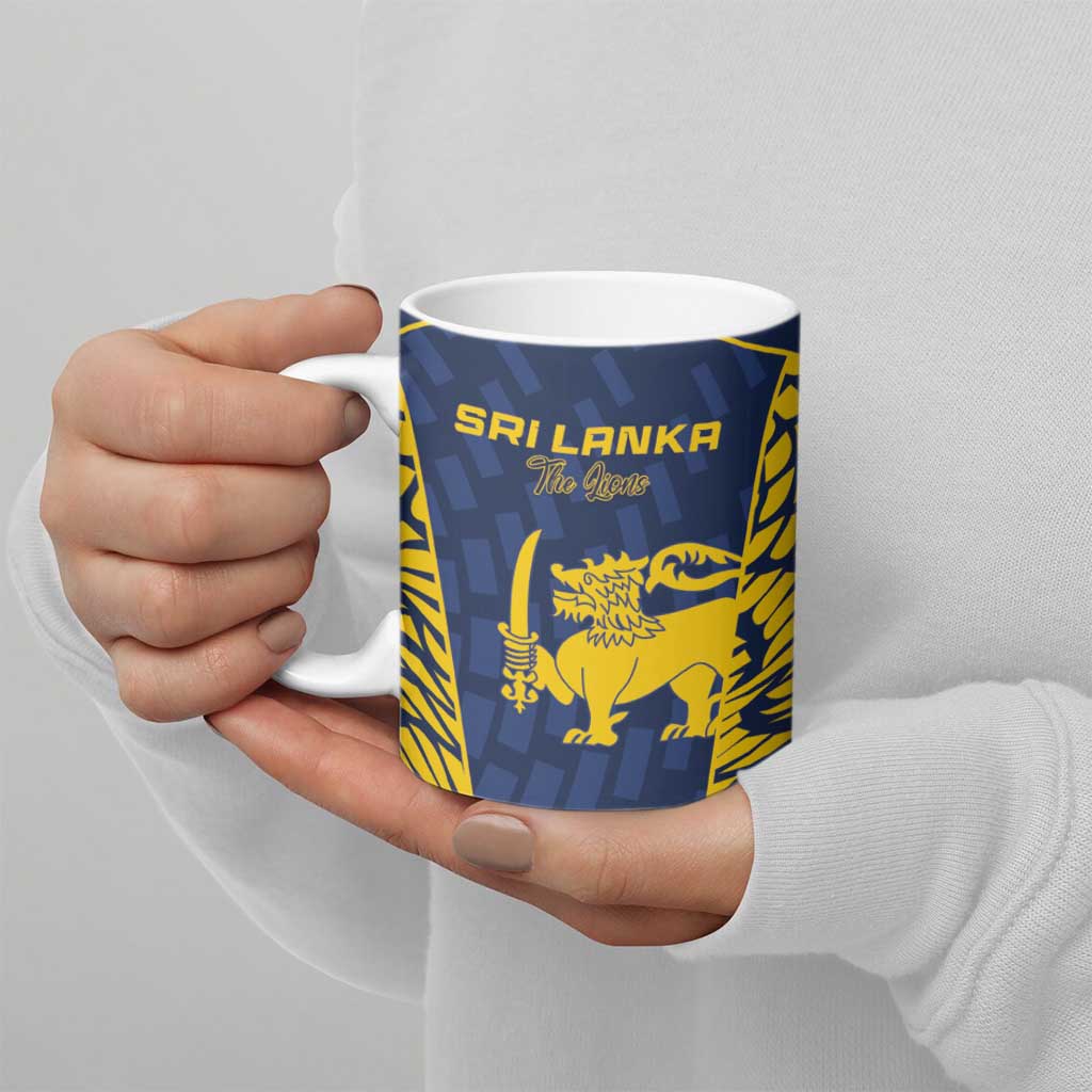 Custom Sri Lanka Cricket Ceramic Mug Go Champions Lions