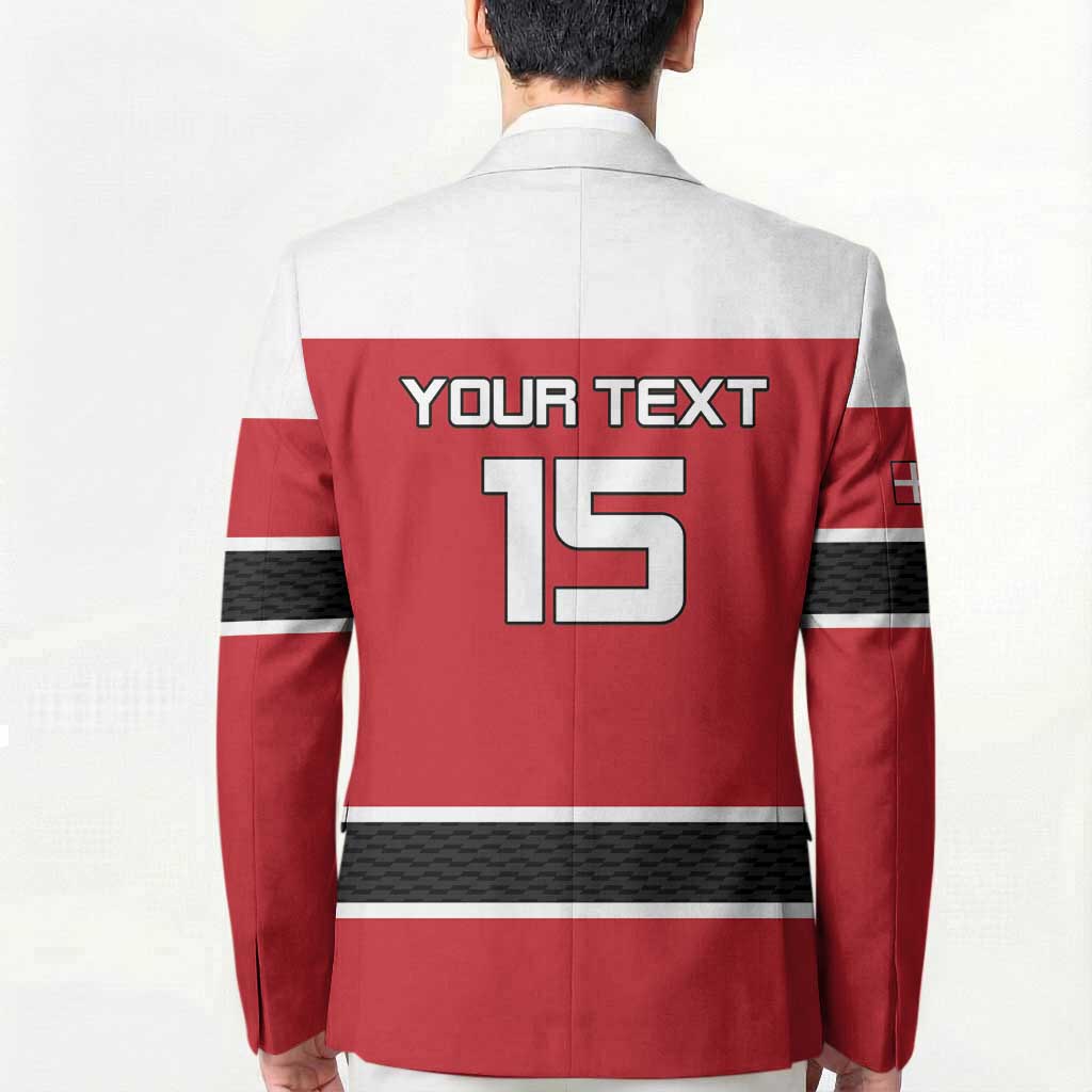 Custom Denmark Ice Hockey 2026 Blazer Fight for Glory Red Jersey