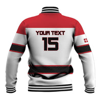 Custom Denmark Ice Hockey 2026 Baseball Jacket Fight for Glory White Jersey