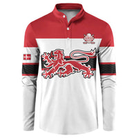 Custom Denmark Ice Hockey 2026 Button Sweatshirt Fight for Glory White Jersey