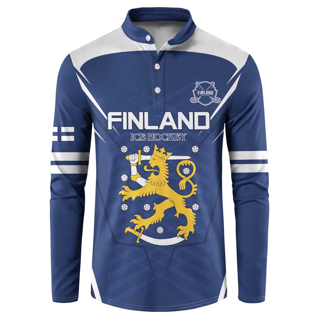 Custom Finland Ice Hockey 2026 Button Sweatshirt Suomi Suomi Suomi
