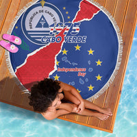 Happy Cape Verde Independence Day Beach Blanket Coat Of Arms With Map