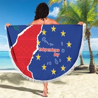 Happy Cape Verde Independence Day Beach Blanket Coat Of Arms With Map