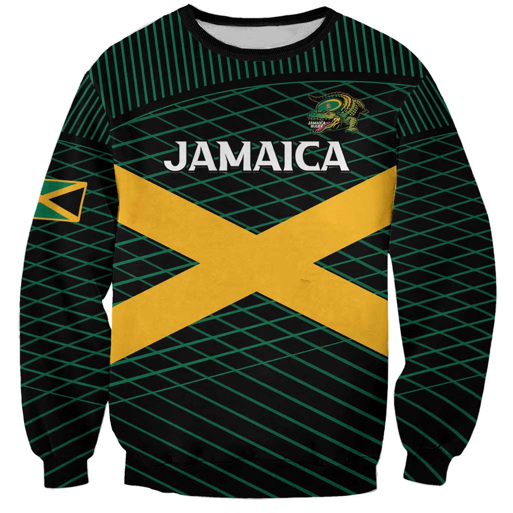 Jamaica Rugby Custom Sweatshirt Go Jamaica Crocs Go