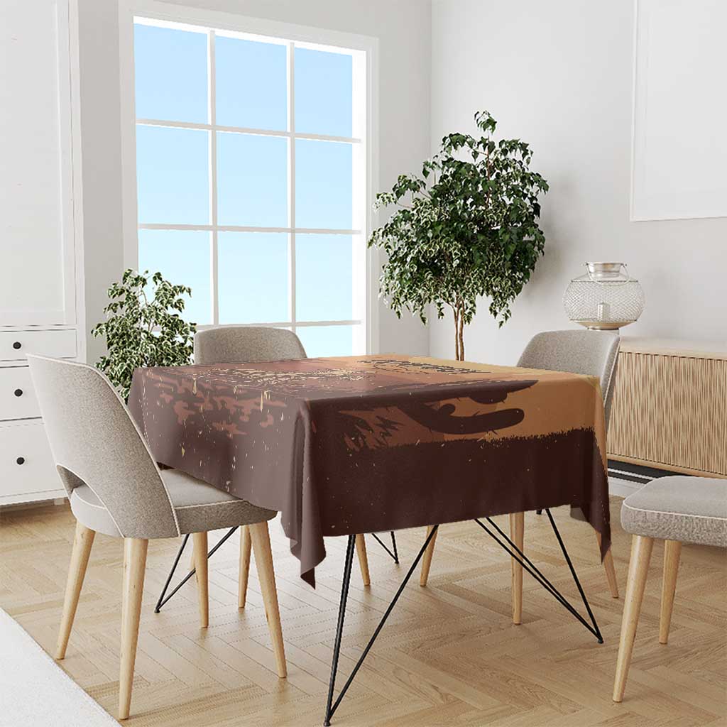 Black Cowboy Tablecloth Take Me Away