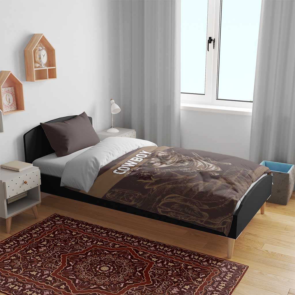 Skull Cowboy Bedding Set Vintage Style