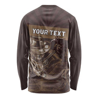 Personalised Skull Cowboy Long Sleeve Shirt Vintage Style