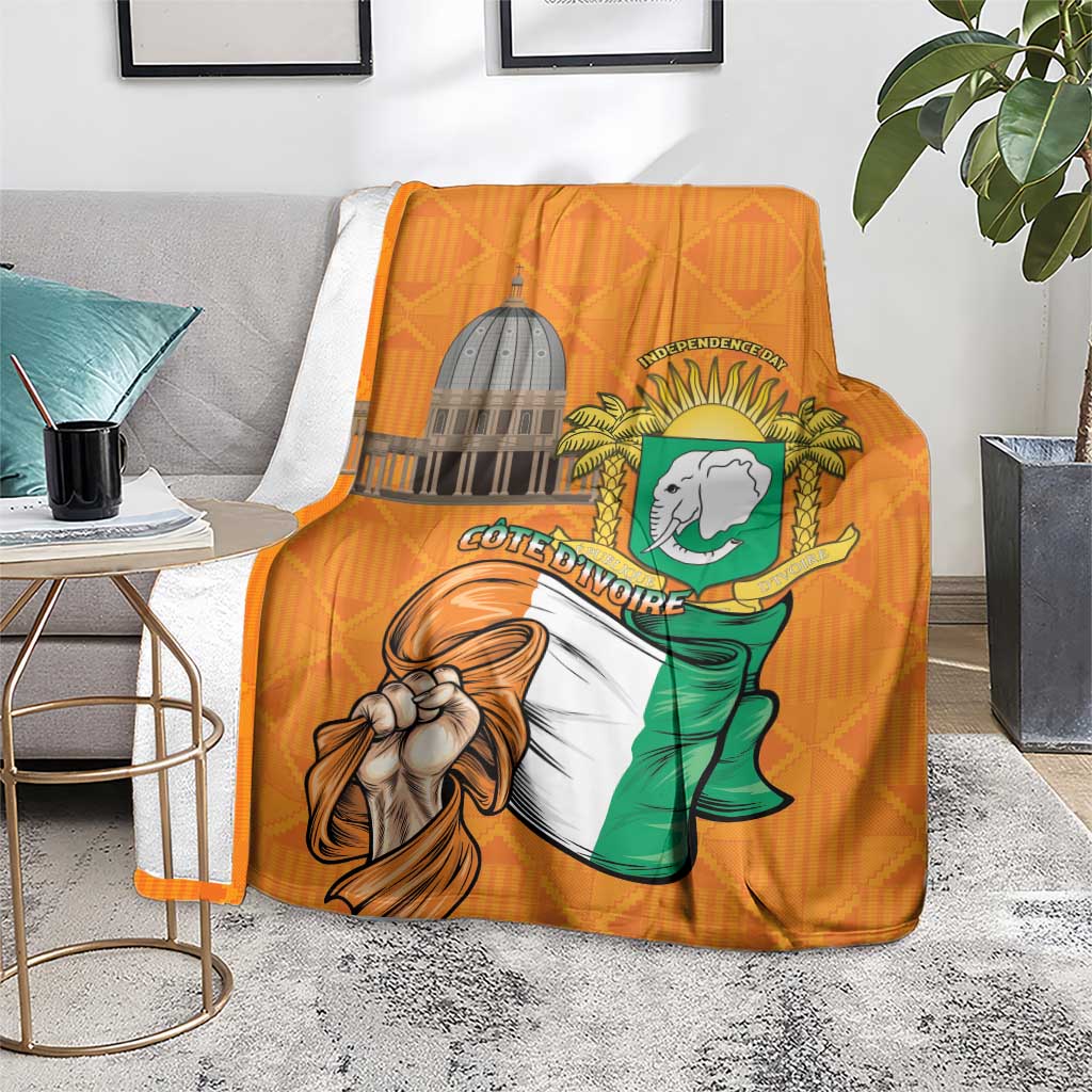 Ivory Coast Independence Day Blanket Yamoussoukro Coat Of Arms